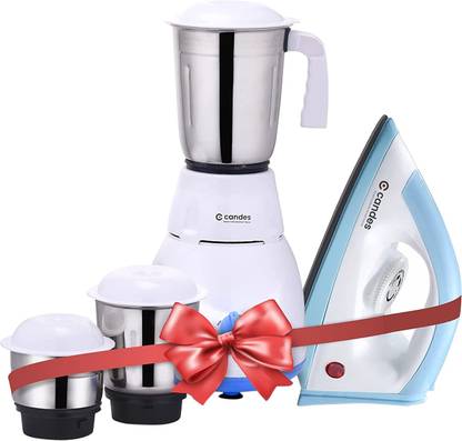Candes Imperial+Iron Imperial+EI 550 W Mixer Grinder (3 Jars, White) at Rs. 1399