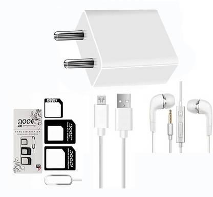 Rv Praman Wall Charger Accessory Combo for Mobile Charger V8 Micro USB Type Samsung Galaxy A01 Core 2.5 A