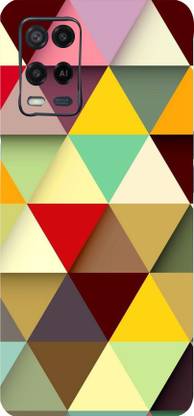 Mclaxa Colourfull Triangle Mobile Back Skin., Colourfull Triangle, OOPO A54 Mobile Skin