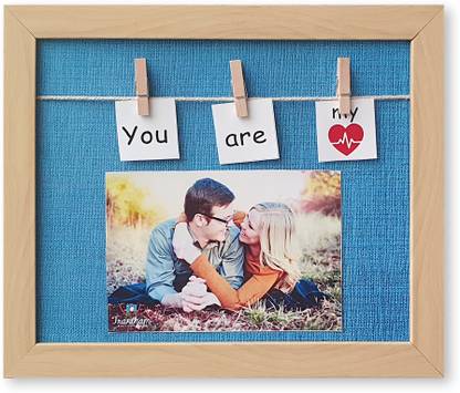 Art Street Hanging Photo Frame Horizontal Rectangle Beige Photo Frames