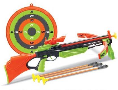 IndusBay 2.5 Ft Long Big Size Crossbow Archery Toy Set with Arrows Target Board for Boys