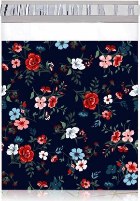 ODOD Poly packaging courier bags with Tamper proof seal Wild flower design Security Bag