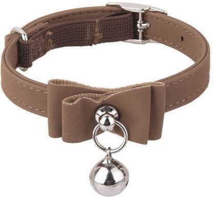 VERAT Adjustable Soft Leather Cat / Kitten Neck Collar with Bow Knot, Dog & Cat Dog Everyday Collar