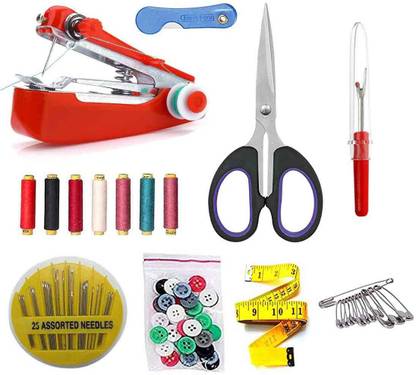 Ray crush Mini Hand Sewing Machine With All Sewing Accessories - 9 item included Sewing Kit