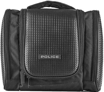 Police Zico Toiletry Bag for Travel Organizer Pouch - Black Travel Toiletry Kit