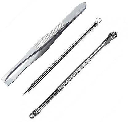 Zhunmun HimPrincy Slant Tip Tweezer & Plucker for Upper Lip, Eyebrows & Blackhead combo