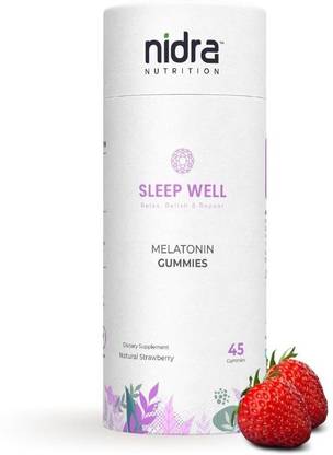 Nidra Nutrition 5 mg Melatonin Sleep Well Gummies