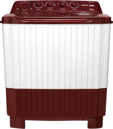 Voltas Beko by A Tata Product 7.2 kg Semi Automatic Top Load Washing Machine Maroon, White