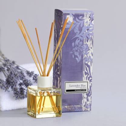 ROSeMOORe Blue Lavender Blue Scented Reed Diffuser for Living Room, Washroom, Bedroom, Office - 200 ML with 10 Reed Sticks Diffuser Set Blue Lavender Blue Scented Reed Diffuser for Living Room, Washroom, Bedroom, Office - 200 ML with 10 Reed Sticks