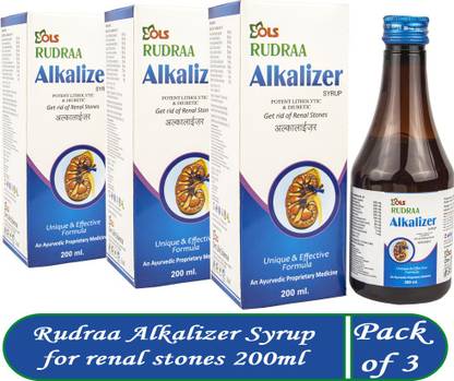 Rudraa Alkalizer Syrup 200ml Ayurvedic Medicine for Renal Stone Pack of 3