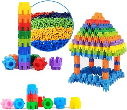 TruCraft Toys Building Blocks | Hexagon | Train Blocks - 240+Blocks