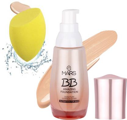 MARS BB Amazing Foundation Signature Essence Cover&Sponge Beauty Blender Puff