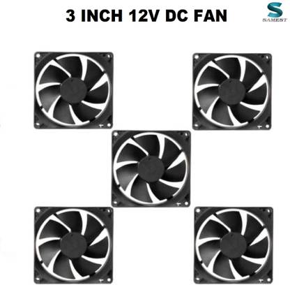 samest 3 inch dc fan 12 V DC CPU Cooling fan Cooler (Black) pack of 5 Cooling Fan Laptop Cooler