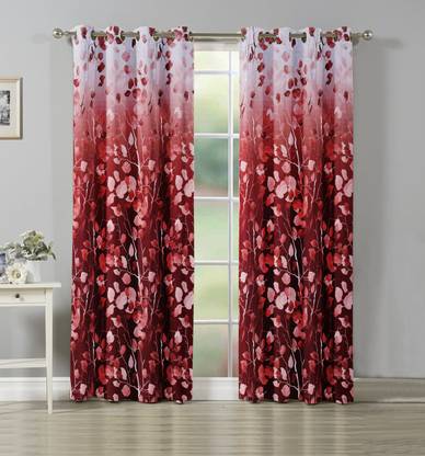 IWS 274 cm (9 ft) Long Door Polyester Room Darkening Curtain (Pack Of 2)