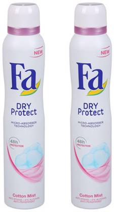 FA Dry Protect Deodorant Spray ( Pack Of 2) - 200ml Deodorant Spray  -  For Men & Women