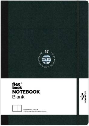 Flexbook Large Size 17x24cm Notebook Range Black Closure 85gsm Beyond 360 Degree Flexible Regular Notebook Blank 192 Pages