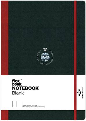 Flexbook Large Size 17x24cm Notebook Range Red Closure 85gsm Beyond 360 Degree Flexible Regular Notebook Unruled 192 Pages