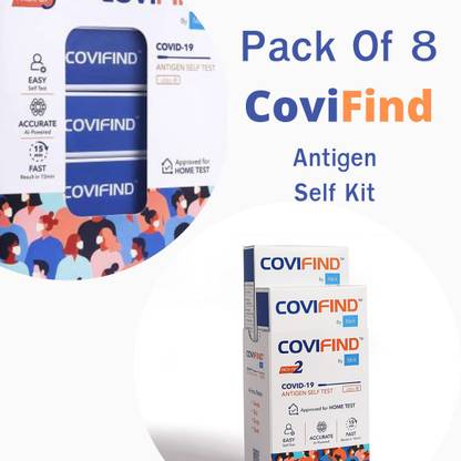 CoviFind Covid-19 Rapid Antigen Self ICMR Approved Home Test Kit (Pack of 8) Antigen Self Test Kit