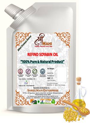 SHREE MAHI ENTERPRISE Refind Soyabin Oil 100% Natural, Healthy and Chemical Free Soyabean Oil Pouch