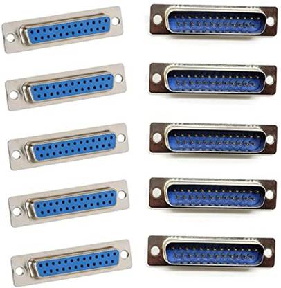 ERHIndia (5 Pair) DB25 Serial Connector RS232 25 Pin Power Supply Electronic Hobby Kit