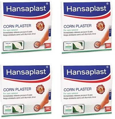 HANSAPLAST Corn Plaster For Corn Removal (4 strips in Pack) First Aid Tape