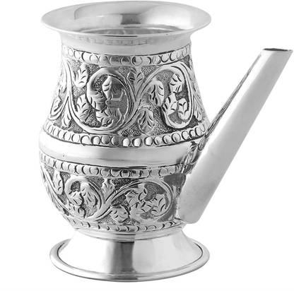 CaratCafe Pure Silver Ramjhara Puja Jal Kalash Silver Kalash