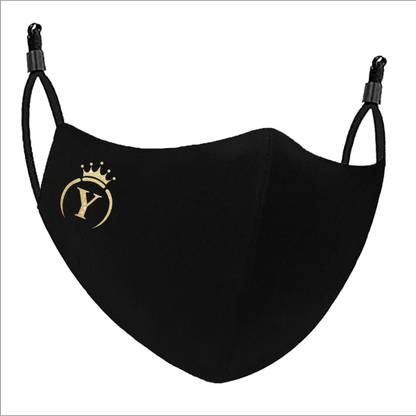 Eweft Black Cotton Golden Vinayl Printed Mask Alphabet Y 1 Pcs Ew V 65 Reusable Cloth Mask Price In India Buy Eweft Black Cotton Golden Vinayl Printed Mask Alphabet Y