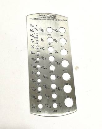 SAMENX Drill Gauge Tool Metric Standard Guide General Tool|Range 1/16 Inch to 1/2 Inch Hole Gauge