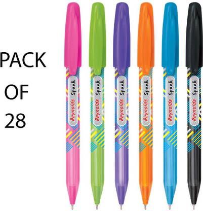 Reynolds SPUNK BALL PEN -5 CT BAG 0.5MM -BLUE PACK OF 28 Ball Pen
