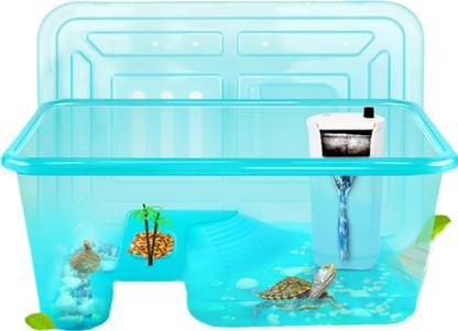 Buraq 1.2 FT Turtle Tank Aquarium Habitat Breeding Box with Cover Turtle House