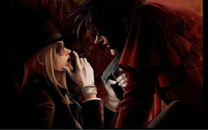 Hellsing Sir Integra Fairbrook Wingates Hellsing Hat Cigarettes Matte Finish Poster Paper Print