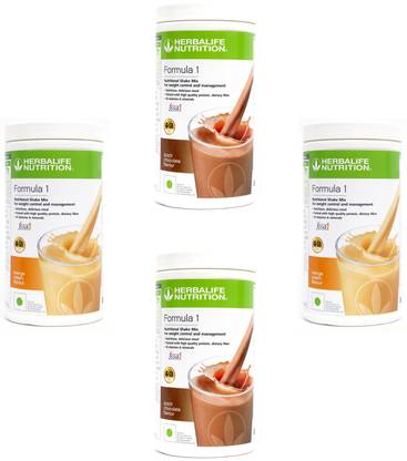 HERBALIFE Formula 1 Shake Chocolate & Orange Cream Flavor 4 PIECES Protein Shake