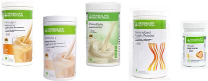 Herbalife Nutrition Formula 1 Orange & Vanilla + Protein Powder 400 G + Shake Mate + Afresh Lemon Protein Shake