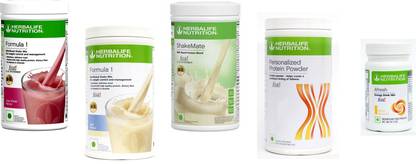 Herbalife Nutrition Formula 1 Rose Kheer & Kulfi + Protein Powder 400 G + Shake Mate + Afresh Lemon Protein Shake
