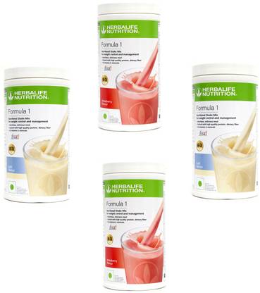 HERBALIFE Formula 1 Shake Strawberry & Kulfi Flavor 4 PIECES Protein Shake