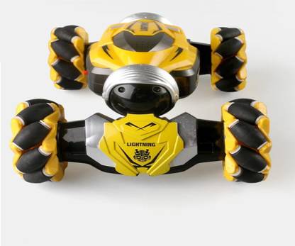 JIALTO Remote Control Car Gesture Sensing rc Stunt car (Yellow, Black)