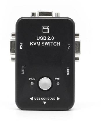 SINGING NOISE  TV-out Cable Port USB 2.0 Plus KVM Switch Box, Keyboard Video Mouse Switch Box, Control 2 PC