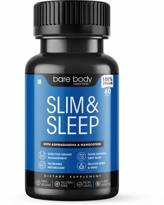 Bare Body Essentials Slim & Sleep Herbal Supplement Capsule Premium Weight Management, Improves Sleep