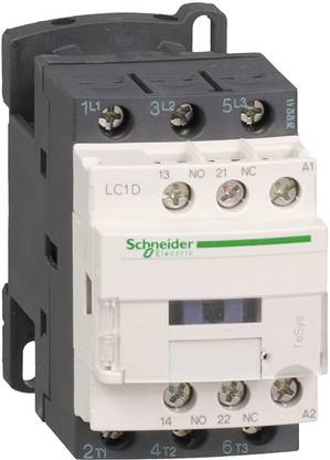 Schneider Electric LC1D18F7 TeSys CONTACTOR 18A 1F+1O 110V 50/60 3 Pole Wire Connector