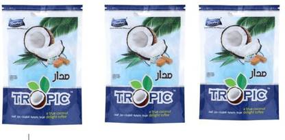 Derby Tropic Coconut Delight / Nariyal Toffe / Coconut Bar Juicy Taste (Pack of 3) Coconut Candy