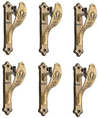 Ferio Gold Rod Rail Bracket, Curtain Knobs, Curtain Rods Metal