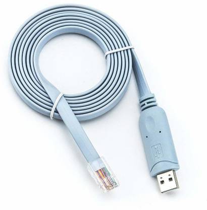 Mak World Reversible USB 2.0 1.2 m FTDI Chip USB to RJ45 Console Cable Switch Router Windows 8, 7 Vista MAC Linux