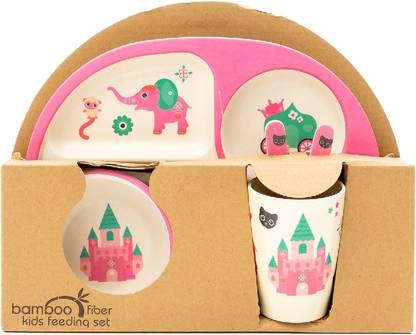 EZ Life Pack of 5 Bamboo Dinner Set