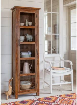 WOODTREND Sheesham Wood Crockery Cabinet |Kitchen Cabinet | Display Cabinet | Bookshelf Solid Wood Display Unit
