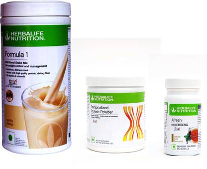 HERBALIFE Formula 1 Shake Vanilla + Protein 200 Gram + Afresh Tulsi For Weight Loss Nutrition Drink