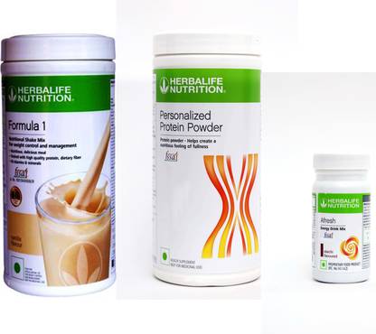 HERBALIFE Formula 1 Shake Vanilla + Protein 400 Gram + Afresh Elaichi For Weight Loss Nutrition Drink