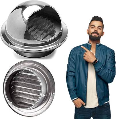 KIW Stainless Steel Cowl 6'' Air Vent, Ventilation Grille Cover Wall Vent Outlet. 0 mm Exhaust Fan