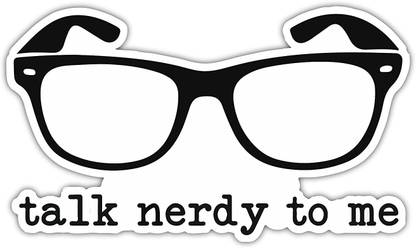 Signoogle Talk Nerdy to Me for Developers Sticker for Programmers Laptop Sticker Vinyl Laptop Skin Compatible for 15 inch