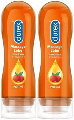 DUREX Massage Lube Guarana - 200 ml (Pack of 2) Lubricant