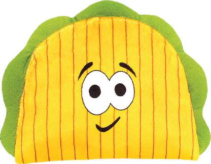 Goofy Tails Food Buddies Taco Plush Dog Toy | Crinkle & Squeaky Toys for Puppies Polyester Chew Toy, Squeaky Toy For Dog